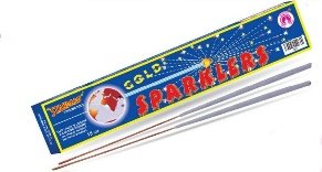 15 CM Gold Sparklers (10 Pcs)
